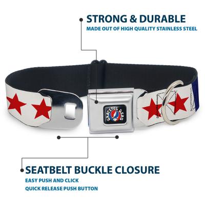 Show full view: Buckle-Down Grateful Dead Good Ol Grateful Dead Text & Stars Dog Collar, Small: 9.5 to 13-in neck, 1-in wide slide 5 of 9