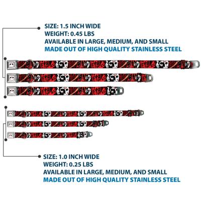 Show full view: Buckle-Down Warner Bros. Horror Movies Friday the 13th Jason Mask Dog Collar, Large: 20 to 31-in neck, 1.5-in wide slide 3 of 8