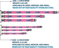 Buckle-Down Ford Oval Text Repeat Dog Collar, Medium: 16 to 23-in neck, 1.5-in wide slide 2 of 8