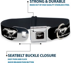 Buckle-Down Ford Mustang Logo Dog Collar, Medium: 11 to 16.5-in neck, 1-in wide slide 2 of 8