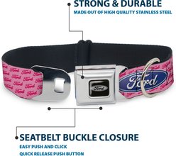 Buckle-Down Ford Oval Text Repeat Dog Collar, Medium: 11 to 16.5-in neck, 1-in wide slide 2 of 8