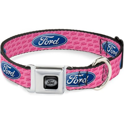 Buckle-Down Buckle-Down Ford Oval Text Repeat Dog Collar, Medium: 16 to 23-in neck, 1.5-in wide