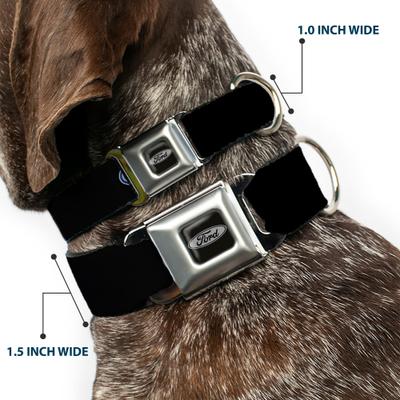 Show full view: Buckle-Down Ford Oval Logo Dog Collar, Medium: 11 to 16.5-in neck, 1-in wide slide 2 of 8