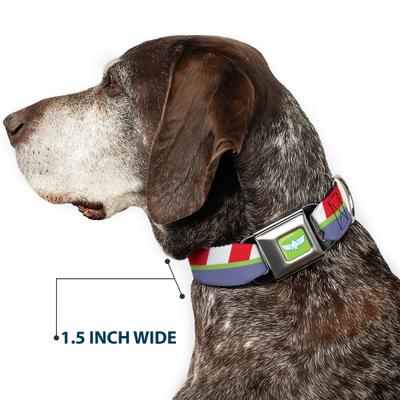 Show full view: Buckle-Down Disney Toy Story Buzz Lightyear Space Ranger Dog Collar, Large: 15 to 24-in neck, 1-in wide slide 7 of 8
