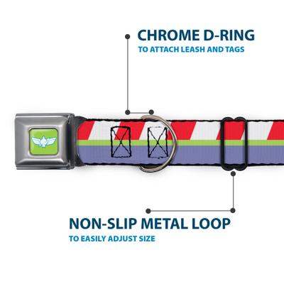 Show full view: Buckle-Down Disney Toy Story Buzz Lightyear Space Ranger Dog Collar, Large: 15 to 24-in neck, 1-in wide slide 5 of 8