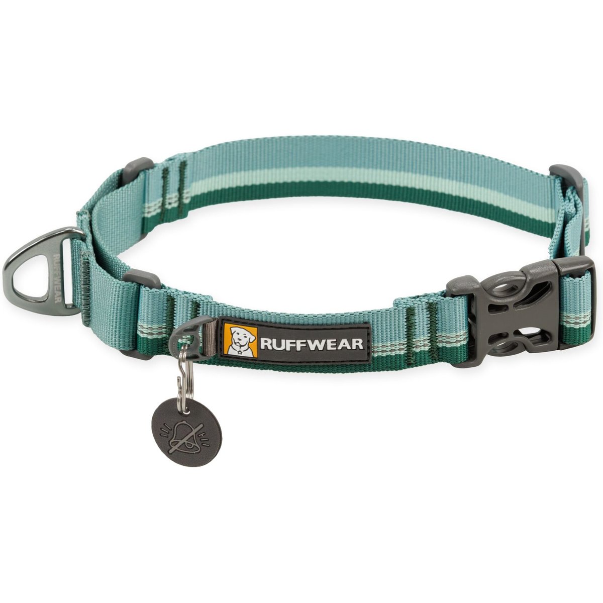 Ruffwear Web Reaction Reflective Dog Collar, River Rock Green, 23 to 26-in neck, 1-in wide
