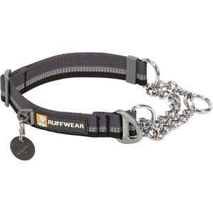 Ruffwear Chain Reaction Reflective Dog Collar, Basalt Gray, Medium: 14 to 20-in neck, 1-in wide