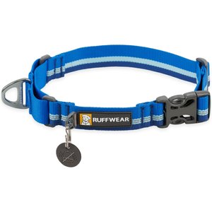 Ruffwear Web Reaction Reflective Dog Collar, Blue Pool, 17 to 20-in neck, 1-in wide