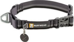 Ruffwear Web Reaction Reflective Dog Collar, Basalt Gray, 14 to 17-in neck, 1-in wide