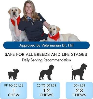 Show full view: Pet Vet Products Beef Flavored Calming Chews Supplement for Dogs, 60 count slide 6 of 7