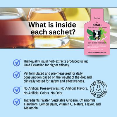 Show full view: Relax Dog Daily Calming Aid for Small Size Dogs, 0.24-fl oz sachet, 30 count slide 8 of 10