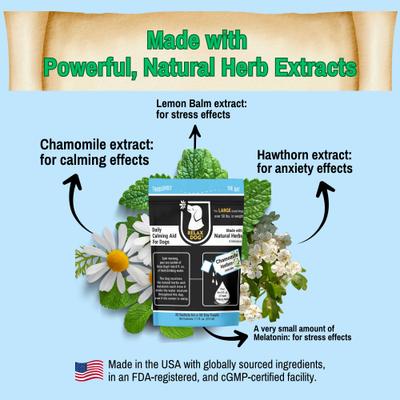 Show full view: Relax Dog Daily Calming Aid for Large Size Dogs, 30 count, 7.1-fl oz pouch slide 6 of 10