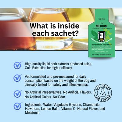 Show full view: Relax Dog Daily Calming Aid for Medium Size Dogs, 0.24-fl oz pouch, 30 count slide 8 of 10