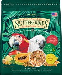Lafeber Tropical Fruit Nutri-Berries Macaw & Cockatoo Food, 3-lb bag