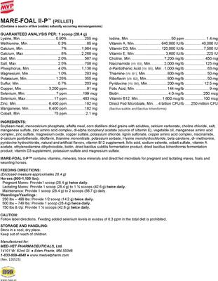 Show full view: Med-Vet Pharmaceuticals (MVP) Mare Foal II-P Pellets Horse Vitamins, 10-lb slide 2 of 6