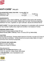 Med-Vet Pharmaceuticals (MVP) Anti-Carb Pellet Horse Weight Management Supplement, 5-lb slide 2 of 6