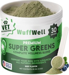 Wuffwell Super Greens Supplement Powder for Dogs, 2-oz