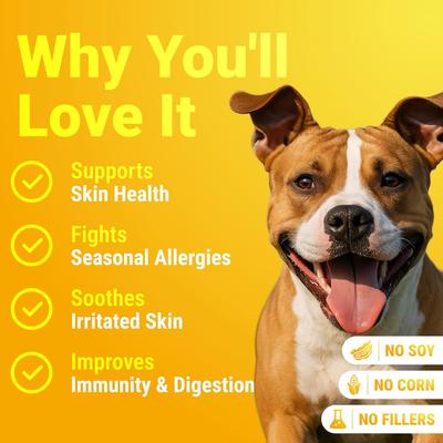 Show full view: Wuffwell Allergy Supplement Chews for Dogs, 140 count slide 4 of 11