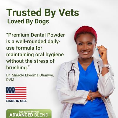 Show full view: Wuffwell Dental Cleaning Powder with Probiotics for Dogs, 2-oz slide 7 of 10