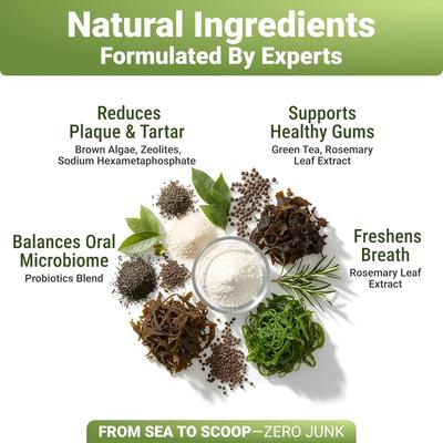 Show full view: Wuffwell Dental Cleaning Powder with Probiotics for Dogs, 2-oz slide 6 of 10