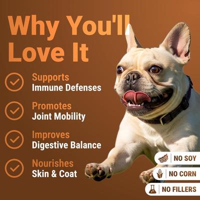 Show full view: Wuffwell Mighty Mushroom Supplement Chews for Dogs, 140 count slide 4 of 10