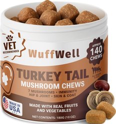 Wuffwell Mighty Mushroom Supplement Chews for Dogs, 140 count