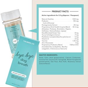 This Dog's Life Bye Bye Dog Breath Dental Powder for Dogs, 120-g jar
