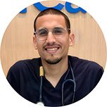 Members of the Chewy Vet Care Halcyon care team gathered in the clinic