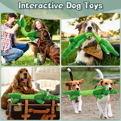 Show full view: FUUFOME Crocodile Plush Dog Toy, Green slide 6 of 8