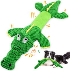 FUUFOME Crocodile Plush Dog Toy, Green