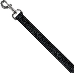Buckle-Down Avatar the Last Airbender Elements Icons Polyester Dog Leash, Black, 6-ft long, 1-in wide slide 2 of 6
