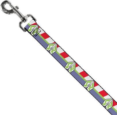Show full view: Buckle-Down Disney Toy Story Buzz Lightyear Space Ranger Stripe Polyester Dog Leash, Purple, 6-ft long, 1-in wide slide 3 of 7