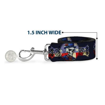 Show full view: Buckle-Down Grateful Dead Dave's Picks Skeleton Americana Bonus Art Polyester Dog Leash, 6-ft long, 1-in wide slide 7 of 7