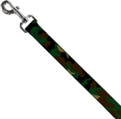 Buckle-Down Camo Olive Polyester Dog Leash, 4-ft long, 1-in wide slide 2 of 6