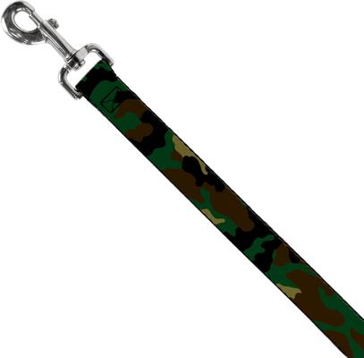 Show full view: Buckle-Down Camo Olive Polyester Dog Leash, 4-ft long, 1-in wide slide 2 of 6
