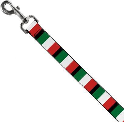 Show full view: Buckle-Down Italy Flags Polyester Dog Leash, Multicolor, 4-ft long, 1-in wide slide 2 of 6