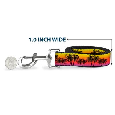 Show full view: Buckle-Down Palm Trees Sunset Fade Polyester Dog Leash, 4-ft long, 1-in wide slide 5 of 6
