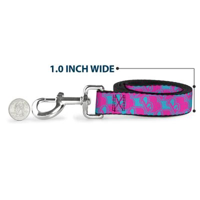 Show full view: Buckle-Down Mattel Barbie B Icon Polyester Dog Leash, Blue, 6-ft long, 1-in wide slide 5 of 6
