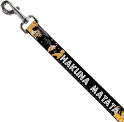 Buckle-Down Lion King Simba Nala Hakuna Matata Polyester Dog Leash, Black, 6-ft long, 1-in wide slide 2 of 7