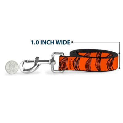 Show full view: Buckle-Down Disney Tigger Stripes Polyester Dog Leash, Orange, 6-ft long, 1-in wide slide 5 of 6