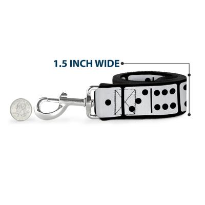 Show full view: Buckle-Down Dominoes Polyester Dog Leash, White, 6-ft long, 1-in wide slide 6 of 6
