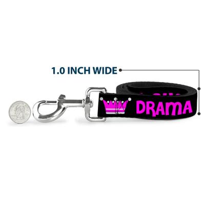 Show full view: Buckle-Down Drama Queen Polyester Dog Leash, Purple, 4-ft long, 1-in wide slide 5 of 6