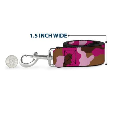 Show full view: Buckle-Down Camo Pink Polyester Dog Leash, 6-ft long, 1-in wide slide 6 of 6