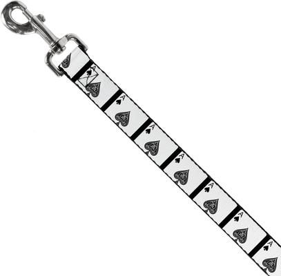 Show full view: Buckle-Down Ace of Spades Polyester Dog Leash, 6-ft long, 1-in wide slide 3 of 7