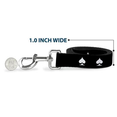 Show full view: Buckle-Down Spade Polyester Dog Leash, White, 6-ft long, 1-in wide slide 5 of 6