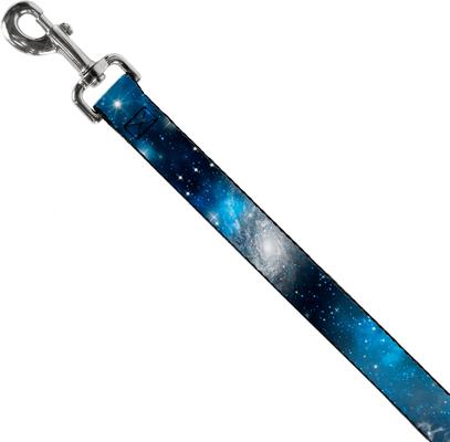 Show full view: Buckle-Down Galaxy Blues Polyester Dog Leash, Blue, 6-ft long, 1-in wide slide 2 of 6