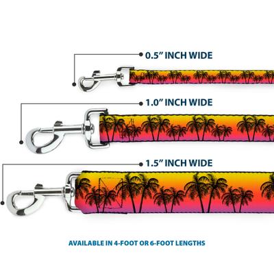 Show full view: Buckle-Down Palm Trees Sunset Fade Polyester Dog Leash, 4-ft long, 1-in wide slide 3 of 6