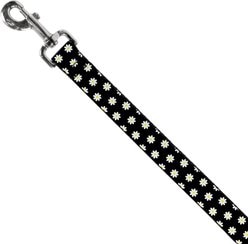 Buckle-Down Daisies Scattered Polyester Dog Leash, White, 6-ft long, 1-in wide slide 2 of 6