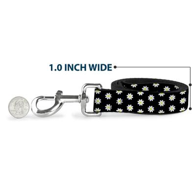 Show full view: Buckle-Down Daisies Scattered Polyester Dog Leash, White, 6-ft long, 1-in wide slide 6 of 7