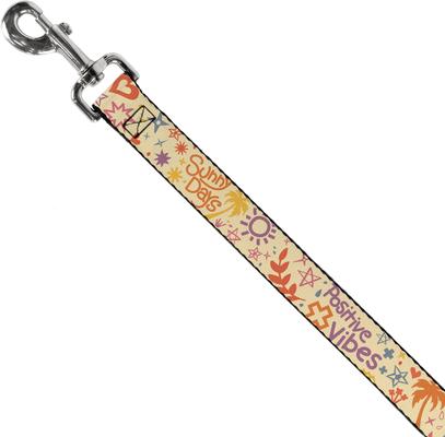Show full view: Buckle-Down Summer Harmony Collage Polyester Dog Leash, 6-ft long, 1-in wide slide 2 of 6